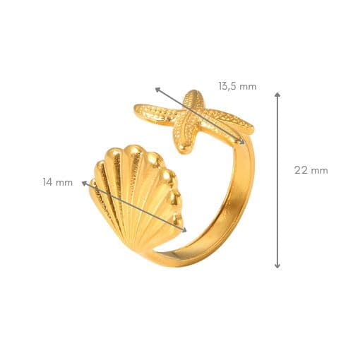 Bague ajustable ouverte à l'avant
