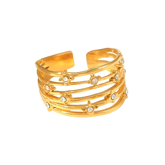 Bague ajustable scintillante